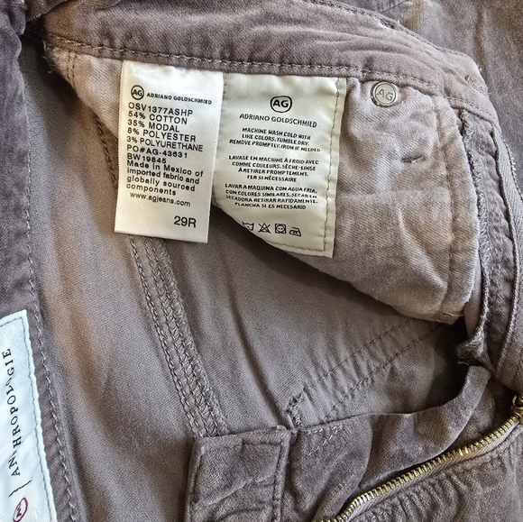 Anthropologie Jeans Grey Velvet 29R - Picture 7 of 7